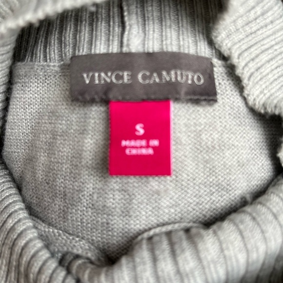 Vince Camuto Mock Neck Knit Sweater in Black/Gray Size Small - Picture 6 of 7